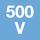 Nominal voltage 500 V