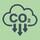 CO2-reduced material
