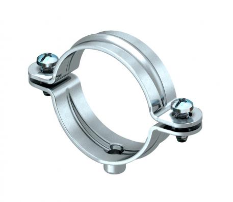 Cable and pipe spacer clip 732 with threaded connection 1.5 | M6 | 36 | 38 | Steel | Electrogalvanized, transparently passivated