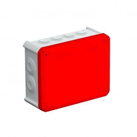 Junction box T 160, plug-in seal 176x135x67 | 12 | IP66 | Grey / red