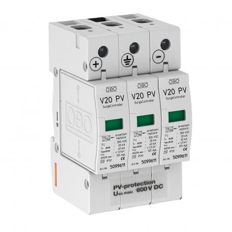 PV surge protection V20, 600 V DC 3 | IP20