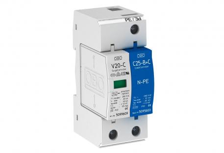 Surge arrester, 1-pole + NPE 280 V 1+N/PE | 280 | IP20