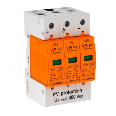 PV combination arrester V25, 900 V DC 3 | IP20