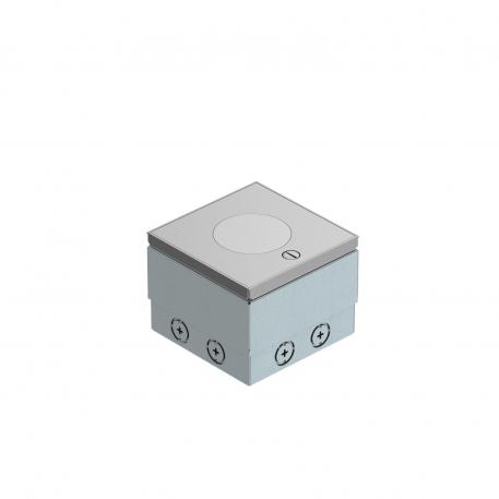 UDHOME2 floor socket, with tube body, double VDE, stainless steel 