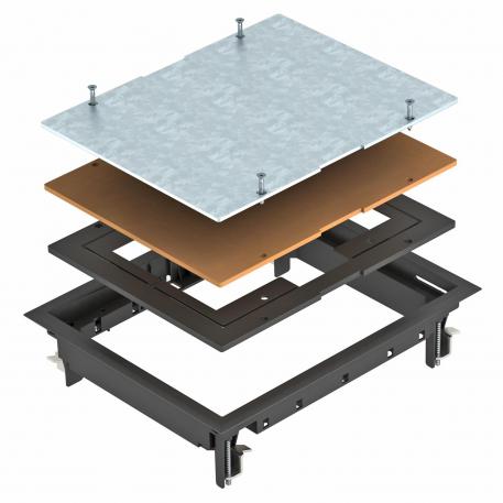 ZES6 inspection cover 5 | 10 | 6 | Graphite black; RAL 9011