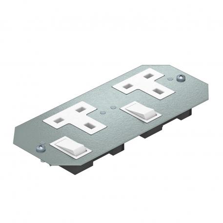 Cover plate APMT2 with two single sockets