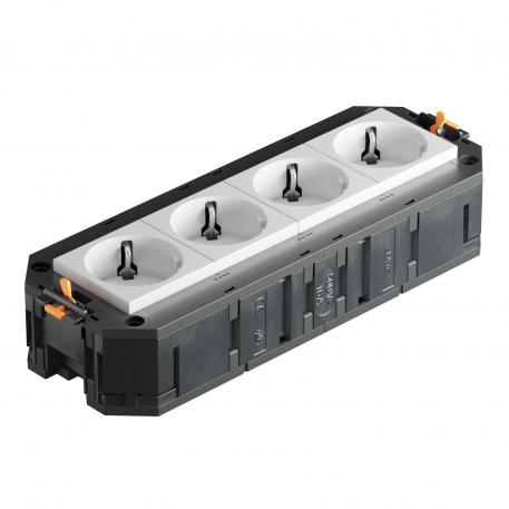 UT4 universal support, with cover plate for Modul 45® devices, system length 208 mm 208
