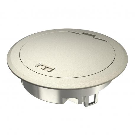 Service outlet with hinged cover and locking slider, GES R2, nickel Wet | Locking slider | IP66 | to 3,000 N |  | Die-cast zinc