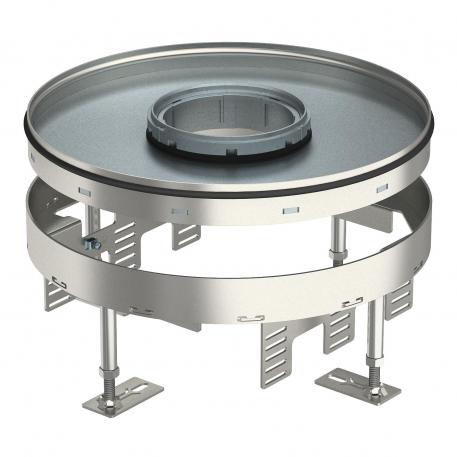 Height-adjustable heavy-duty cassette for tube body RKFRSL, nominal size R9, stainless steel